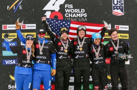 Jacobellis and Dierdorff claim first ever snowboard cross mixed team world title