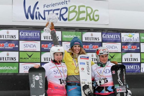 Екатерина Тудегешева вторая в общем зачете Кубка мира в параллельных видах, Андрей Соболев - третий