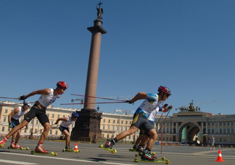 Лыжный спринт на Дворцовой