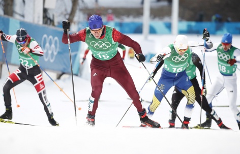 Российские лыжники - серебряные призеры в командном спринте