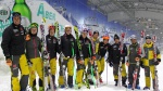 German ski crossers train indoor