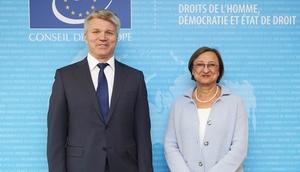 Встреча Павла Колобкова и Генерального секретаря Совета Европы Габриэллы Баттаини-Драгони
