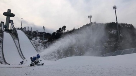 Snow production started in PyeongChang