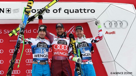 Аксель Лунд Свиндаль выиграл скоростной спуск в Венгене и вновь стал лидером общего зачета