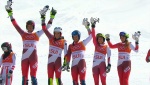 Горнолыжная сборная Швейцарии выиграла командный старт Олимпиады