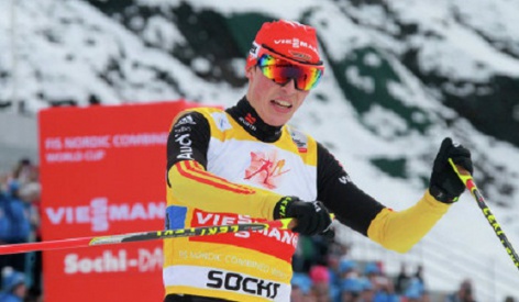 Эрик Френцель выиграл гонку Гундерсена на этапе Кубка мира по лыжному двоеборью