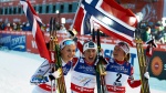 Record setting day for Bjoergen and Northug as new World Champions 2015