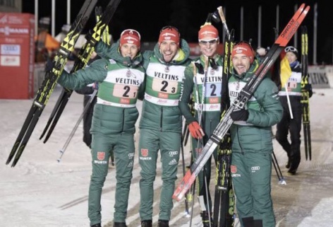 Немецкие двоеборцы выиграли командный старт