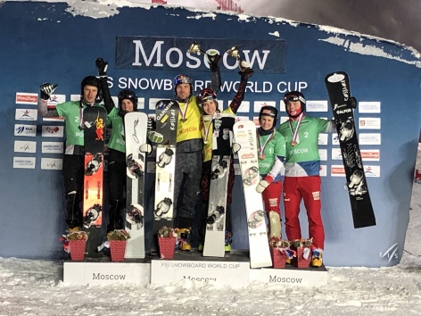 Наталья и Андрей Соболевы завоевали серебро в командном параллельном слаломе