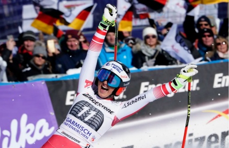 Career-first victory for Venier in Garmisch downhill