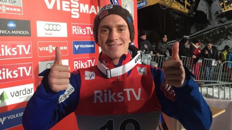 Fannemel wins qualification with amazing flight