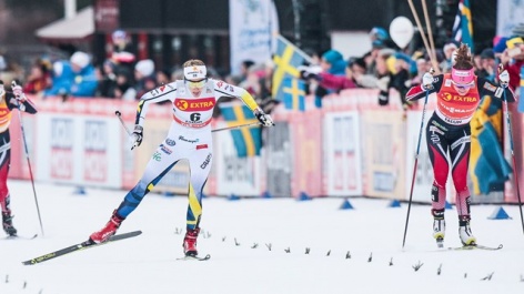 Photo finishes decide both sprints in Falun