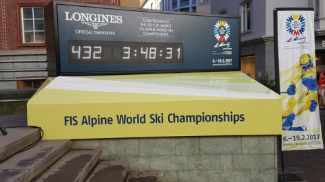 Longines Countdown clock inaugurated in St. Moritz 2017