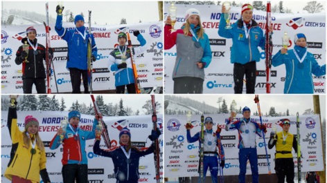 Nordic Combined girls and boys in action in Harrachov