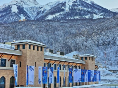 Olympics on TV-screens and monitors