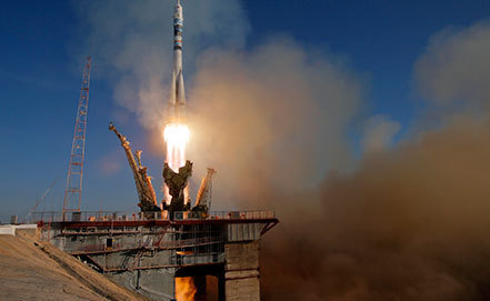 Olympic torch blasts into space before Games