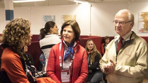 Swedish Royal Family visits Falun 2015 volunteers 