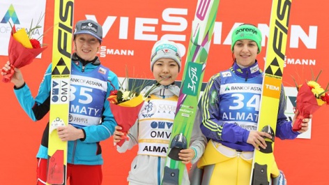 Takanashi celebrates 14th victory this season